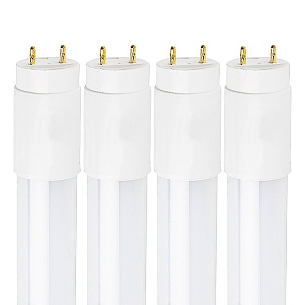 Luxrite T8 LED Tube Light Bulbs 16W (25W Equivalent) 1600LM 6500K Daylight Type A+B G13 Base 4-Pack LR34079-4PK